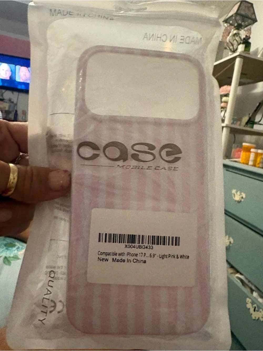 New Open Bag Compatible with iPhone 17 Pro Max Case, with Aesthetics Striped